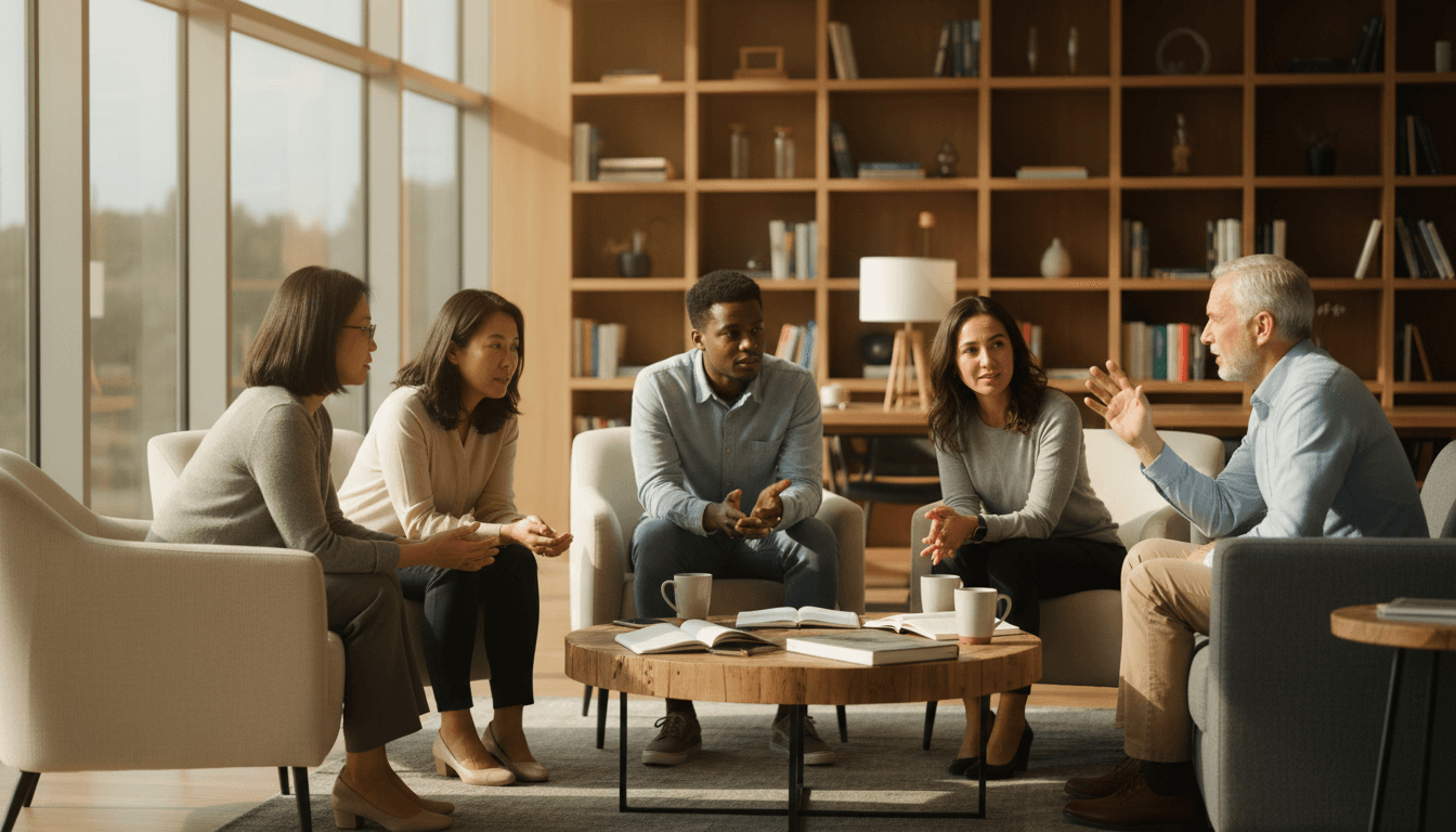 Educators in a supportive professional development setting